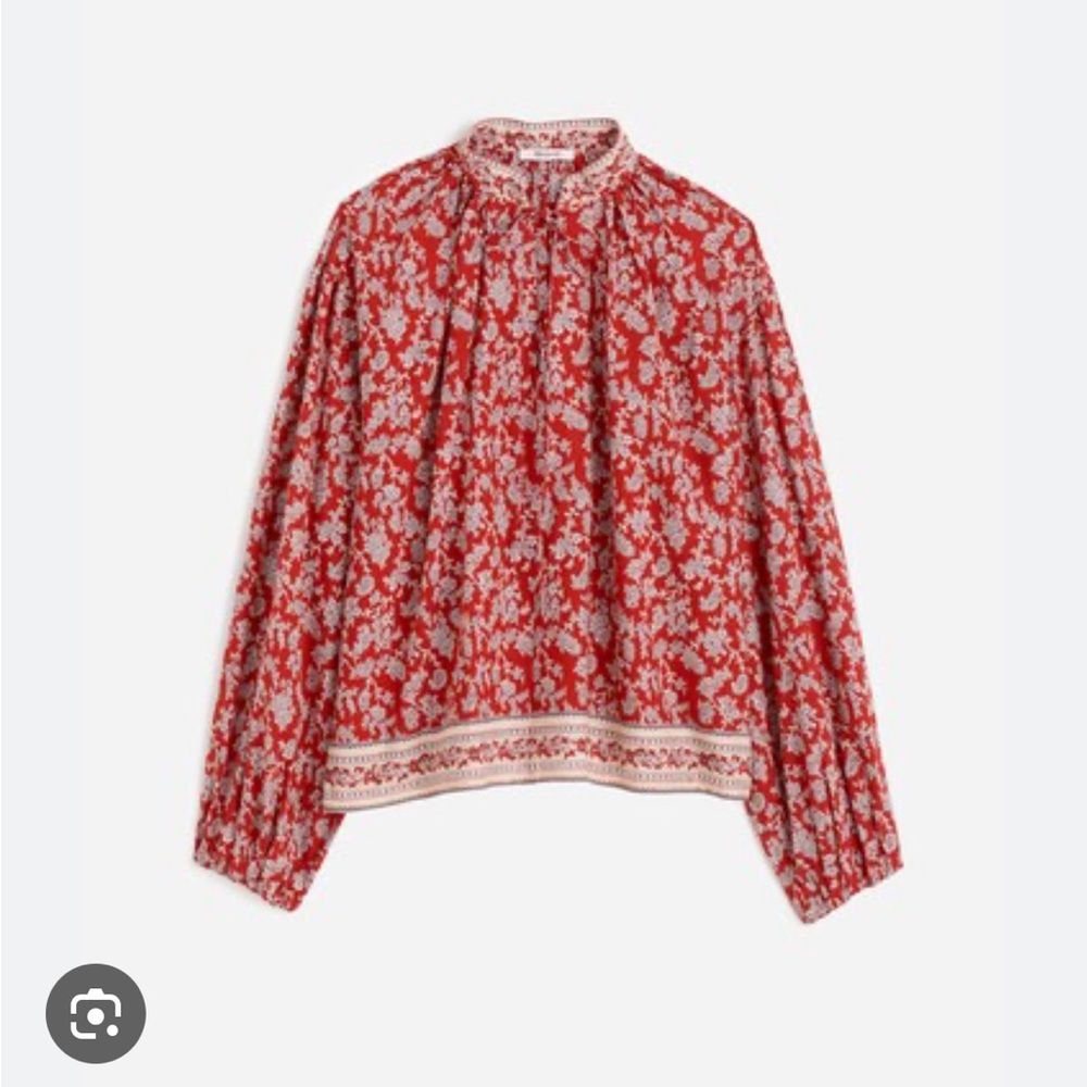Madewell cotton shirred popover - Picture 2 of 8